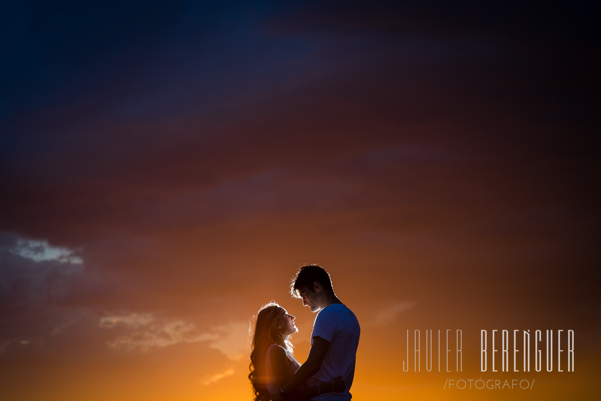 Fotos de Fotografos de Boda y Pre-Boda al Atardecer  Elche Alicante Murcia Valencia 