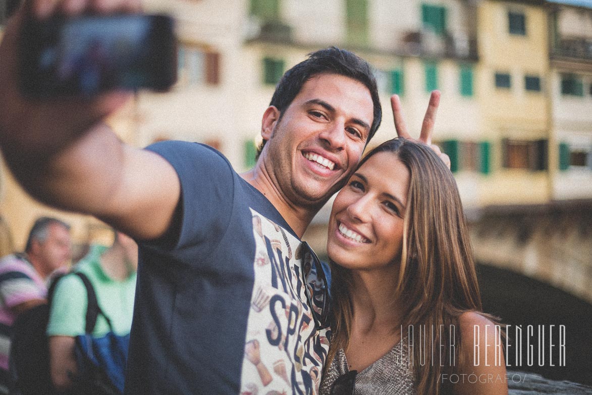 Selfie en Ponte Veccio Firenze Italy