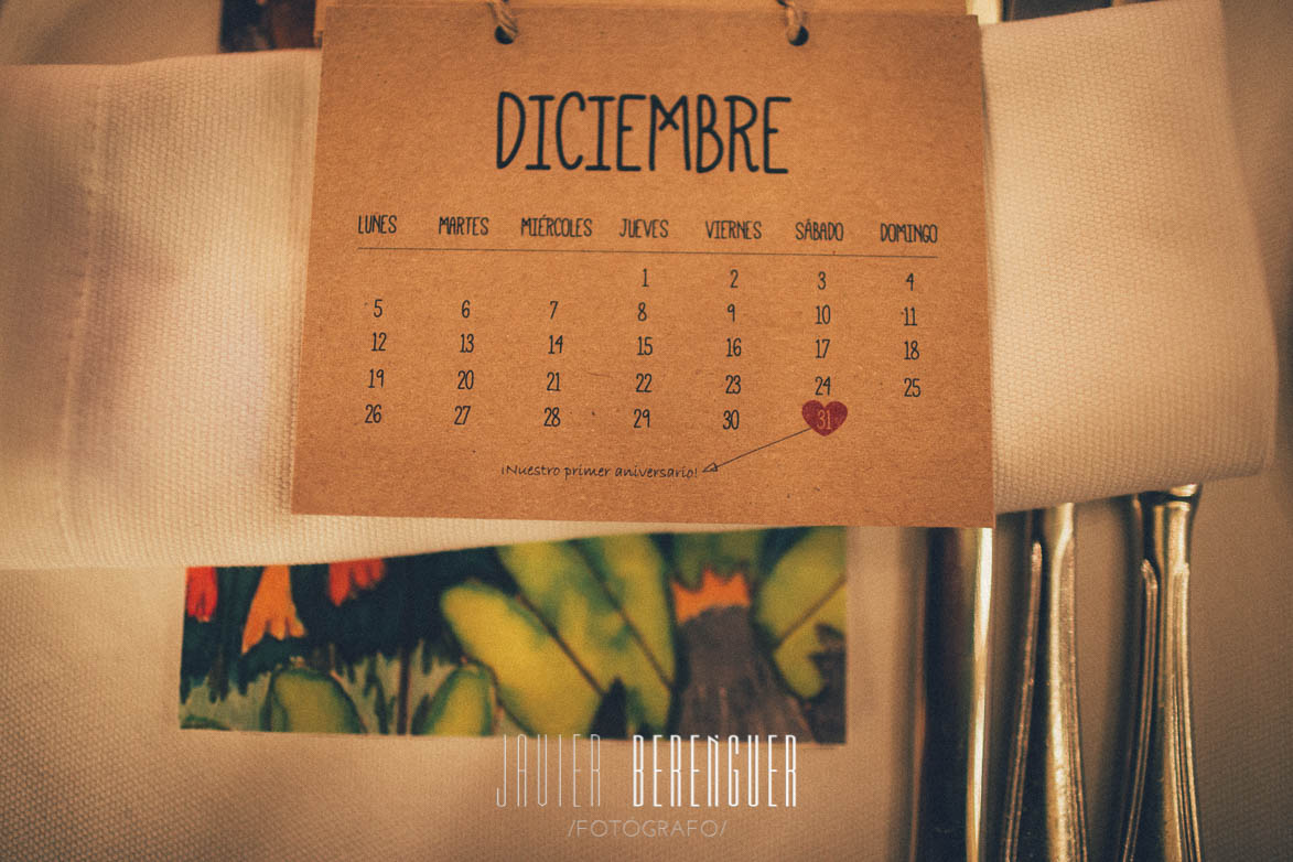 Calendario Fotos Boda Nochevieja Hotel Huerto del Cura