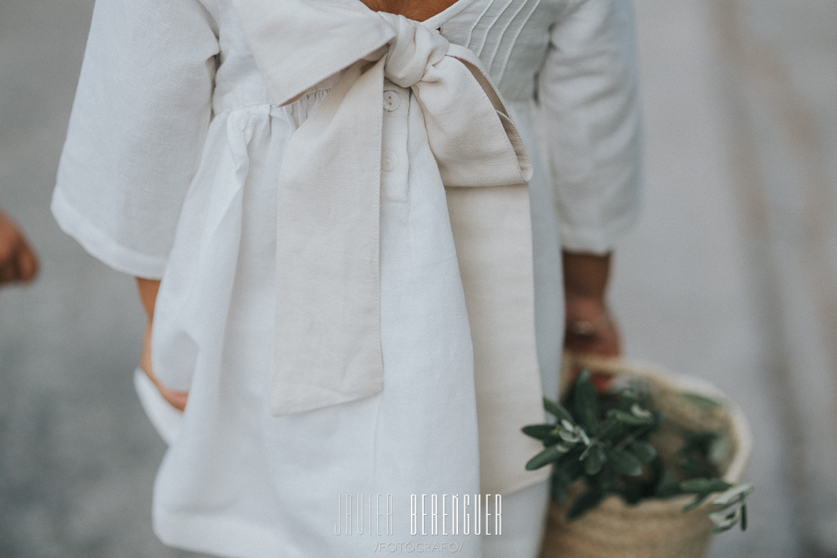 Trajes con lazo para niñas boda 