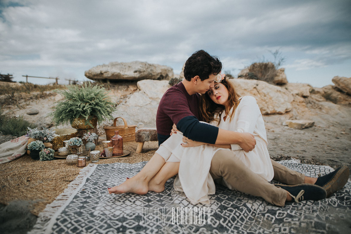 PreBoda con Decoración Boho Chic en Playa Wedding Photographer