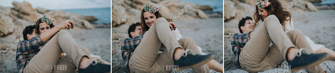 PreBoda con Decoración Boho Chic en Playa Wedding Photographer