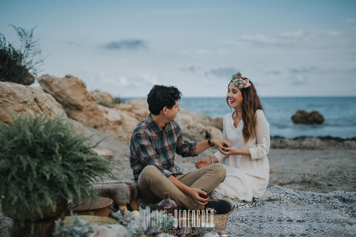PreBoda con Decoración Boho Chic en Playa Wedding Photographer