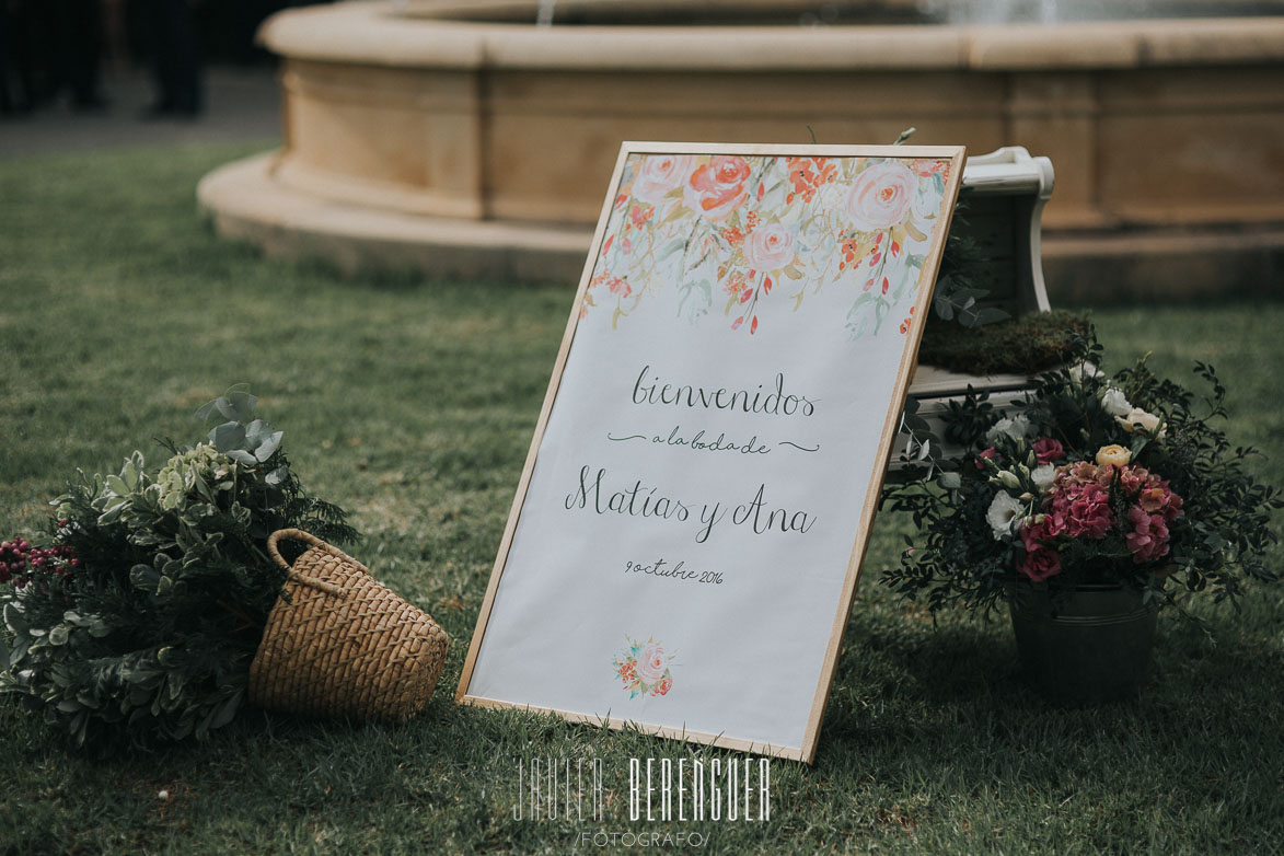 Carteles de Bienvenida para Boda 