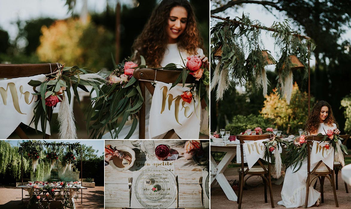 Fotos de Boda Boho Romantica en Finca Maria Ana Elche