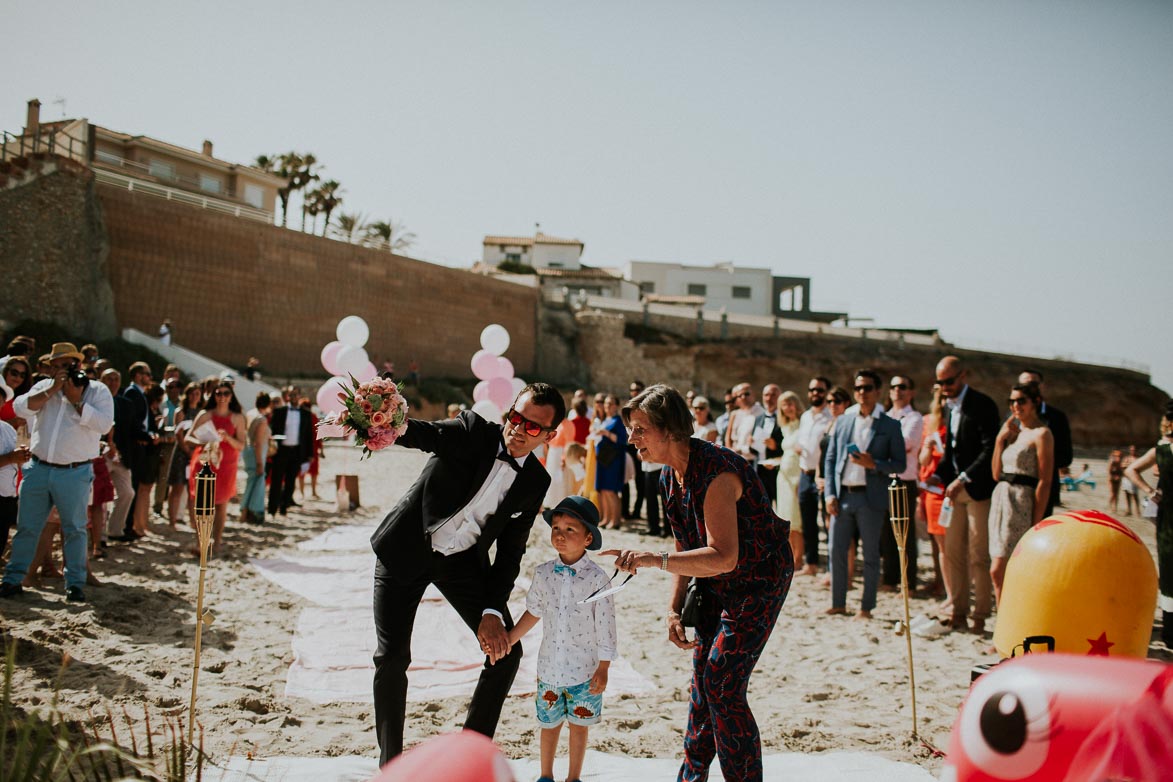 Fotos Fotografos de Boda en la Playa Cabo Roig Torrevieja