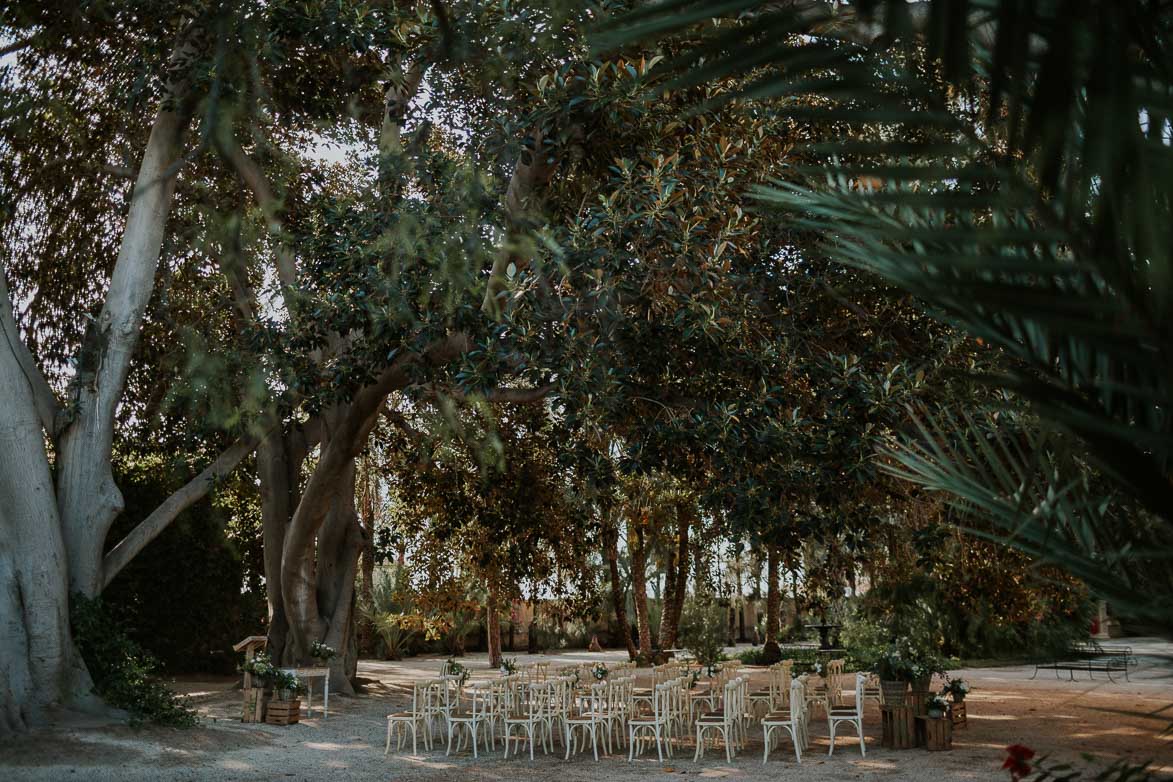 Decoración para Ceremonia Civil en Jardines de Abril Alicante 