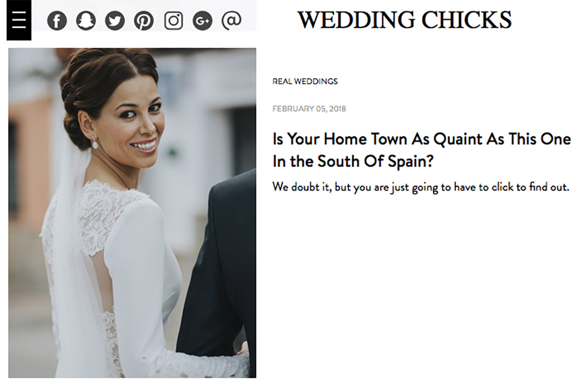 Publicacion en Blog de Bodas Internacional WEDDING CHICKS