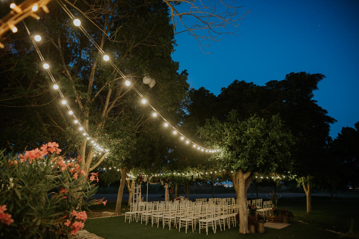 iluminación para Bodas Granja