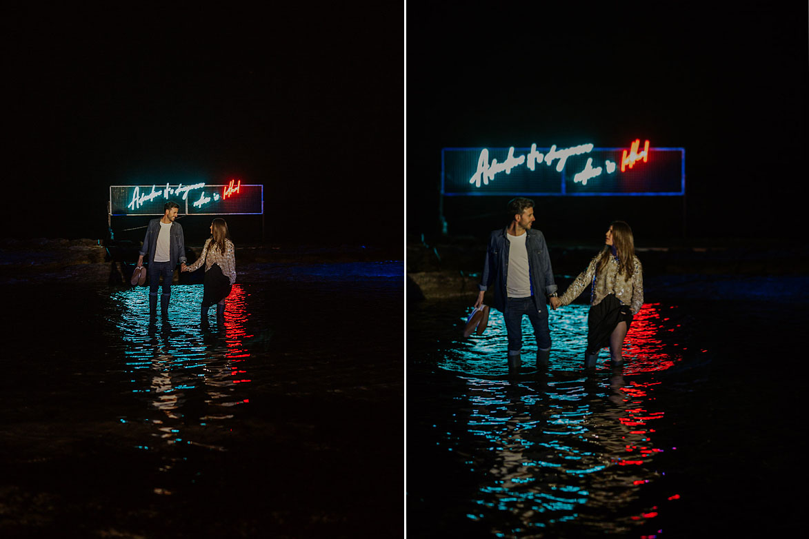 Fotografos de Pre Boda Alicante Neones para Bodas