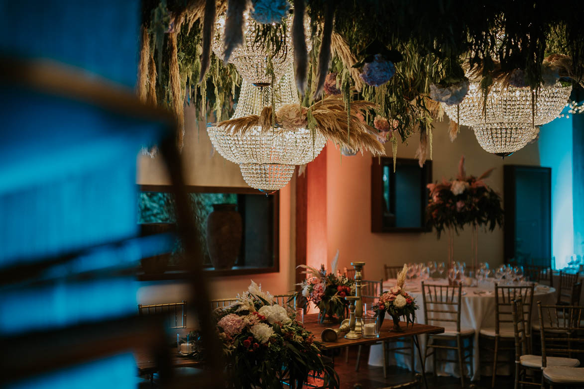 Decoración con lamparas en Bodas