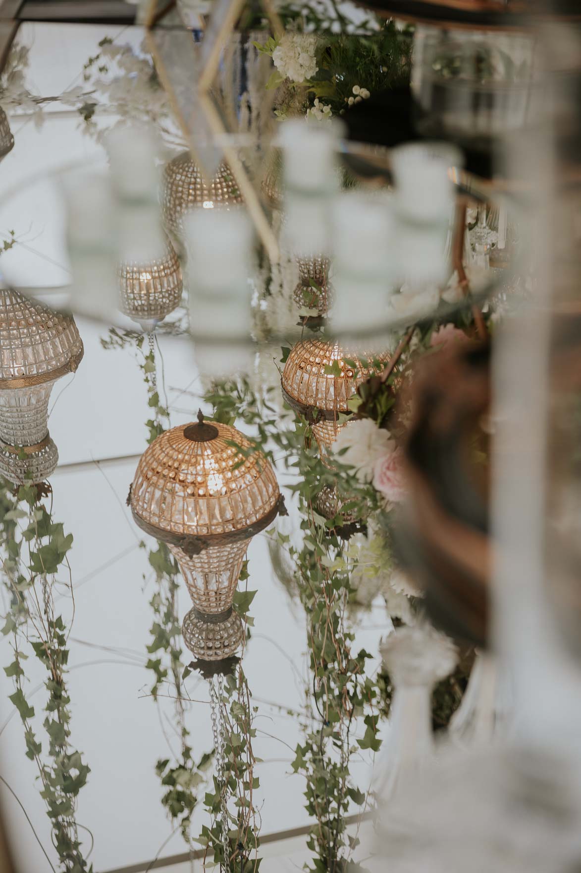 lamparas de cristal en alquiler para bodas