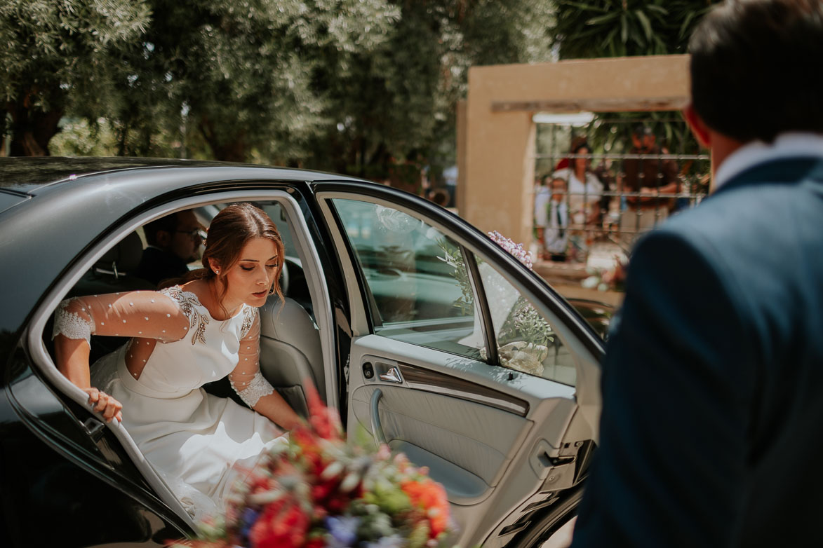 Vestido de Ruben HernandezBodas en Finca Casa Luna Alicante