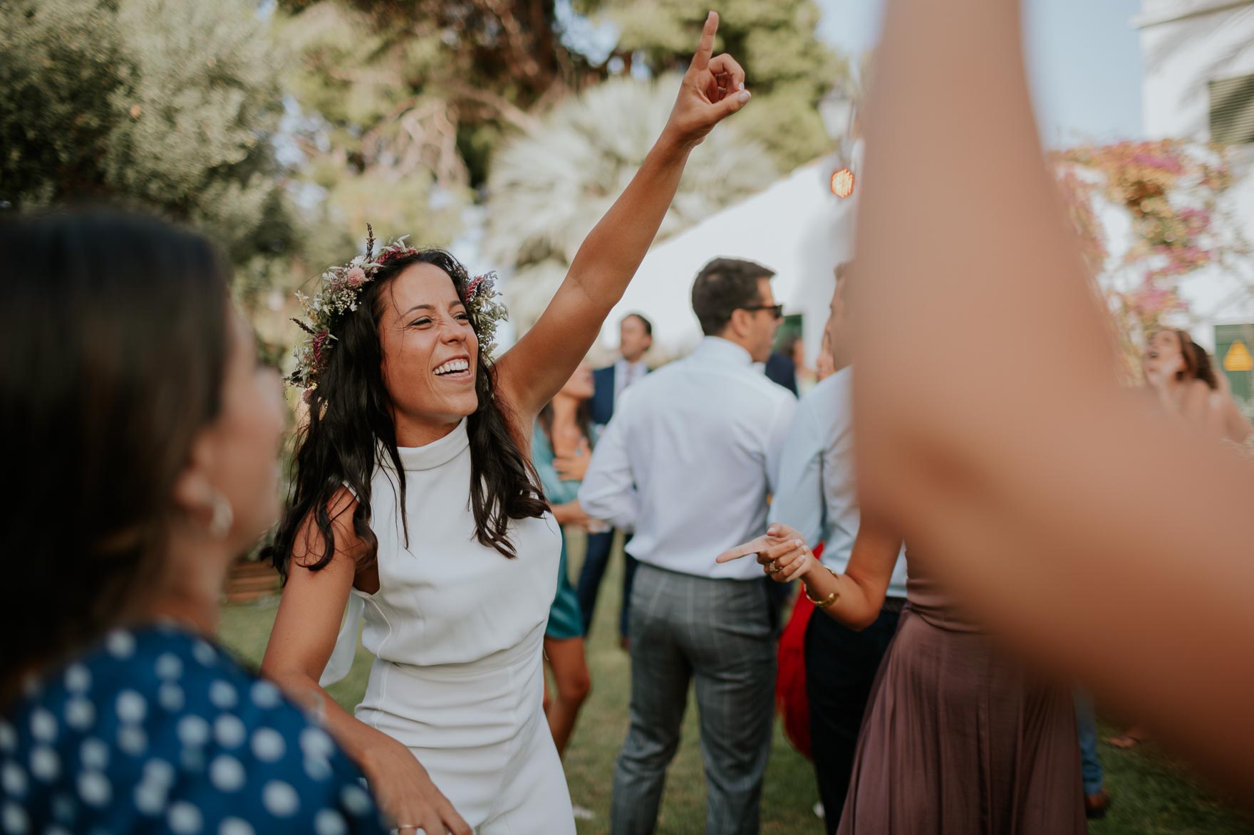 Novia disfrutando en su Boda