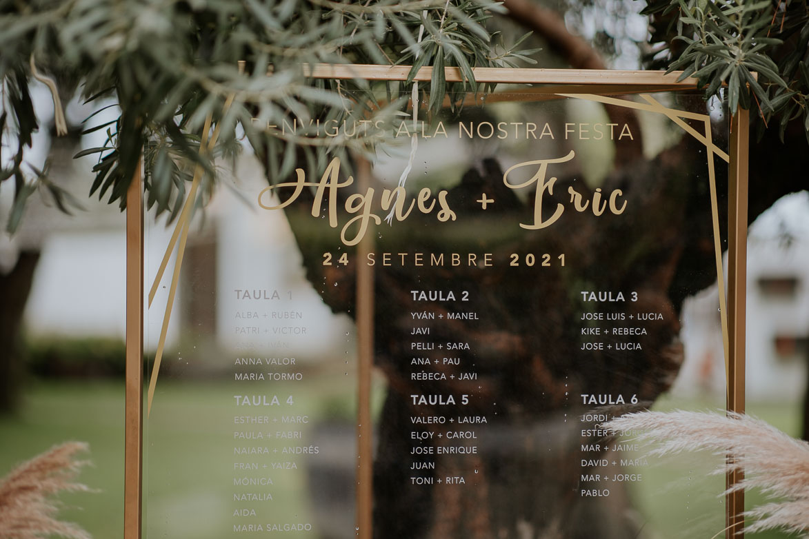 Como decorar un Seating Plan en Metraclilato en Boda