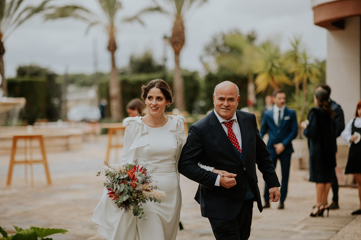 Llegada Novia con Padrino a Finca Maria Ana Elche