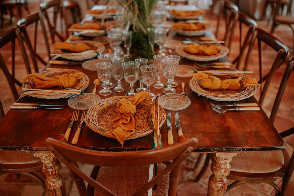 Decoración de Mesa para Boda Rural Autumn Style