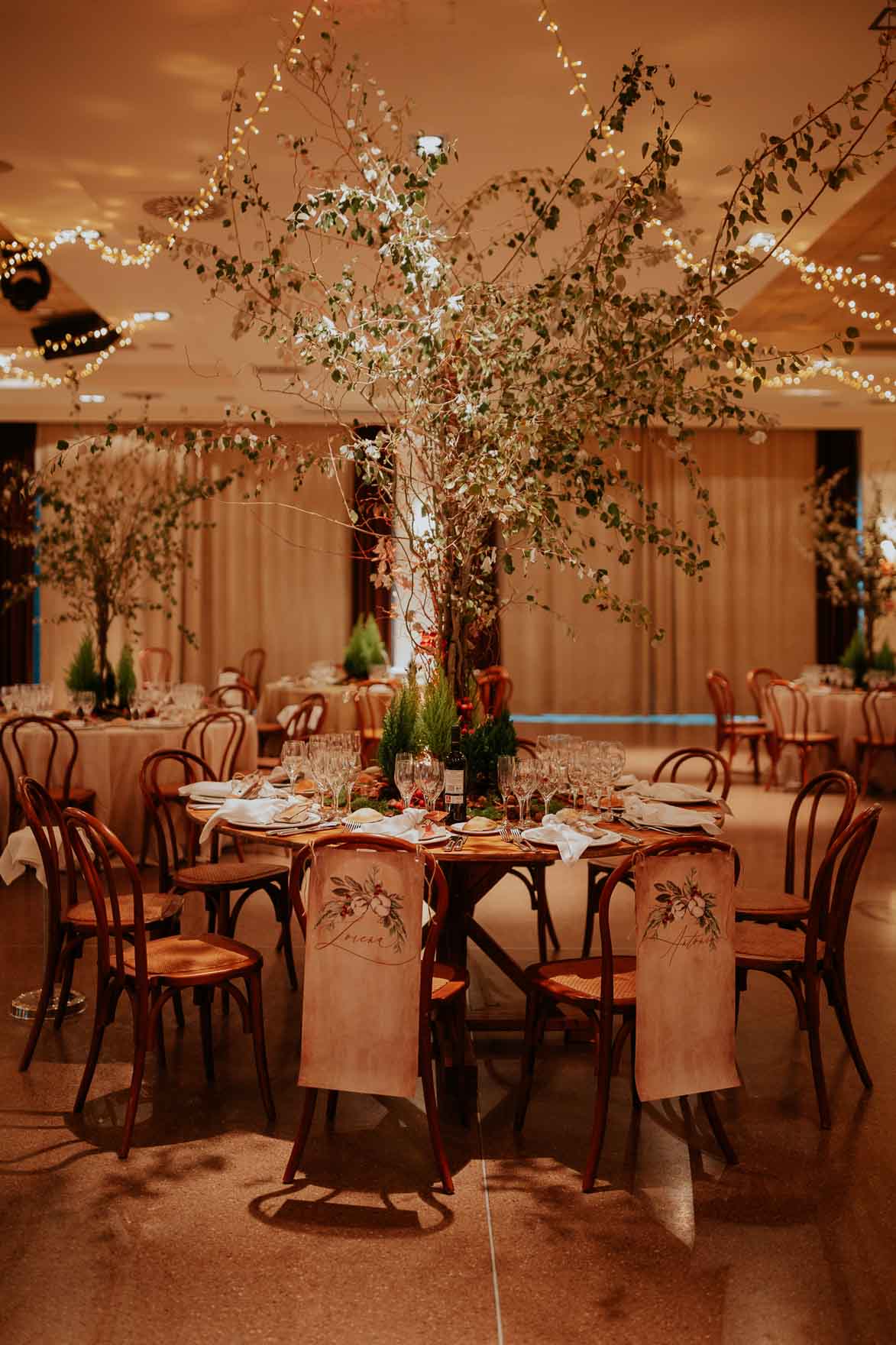 Ideas para decoración Mesa Novios en Boda en Navidad