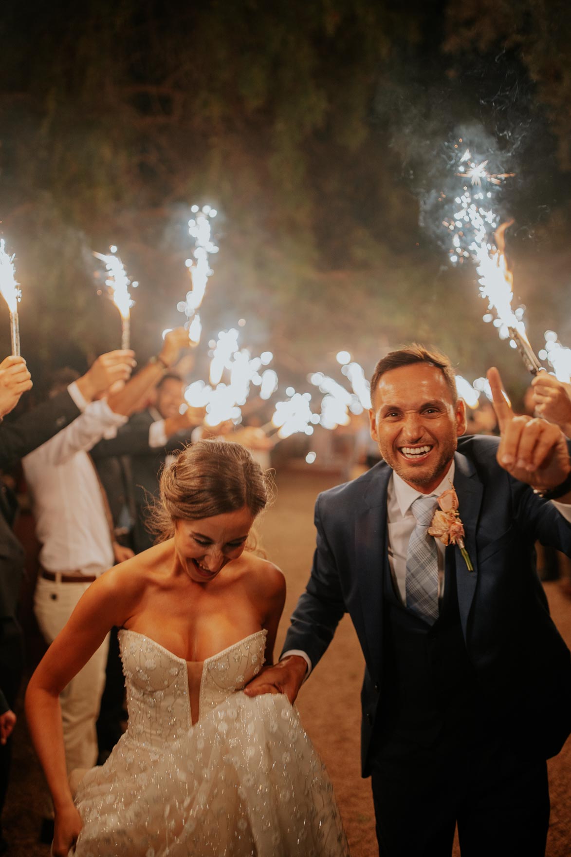 Entrada con Bengalas a Boda