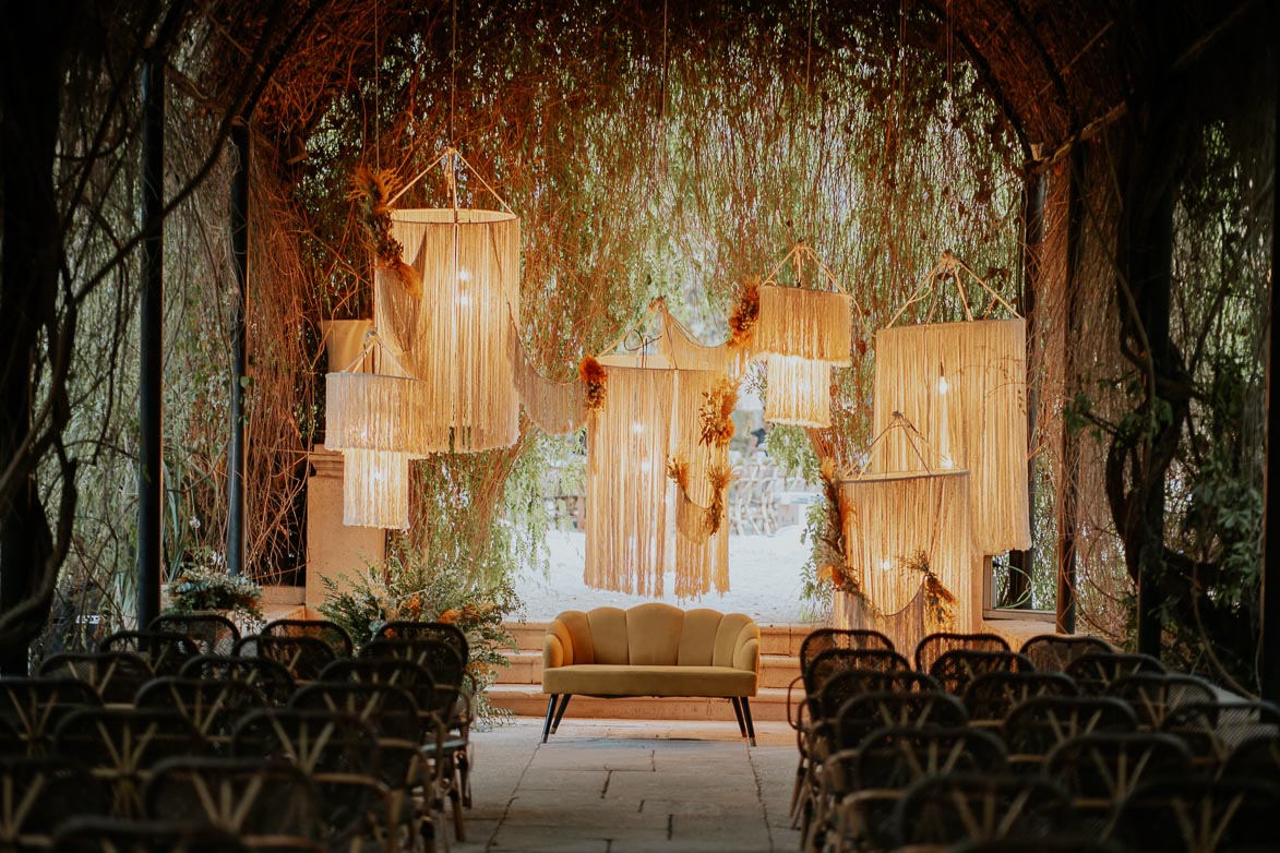 Decoracion con Macrame Boda en Jardines de Abril