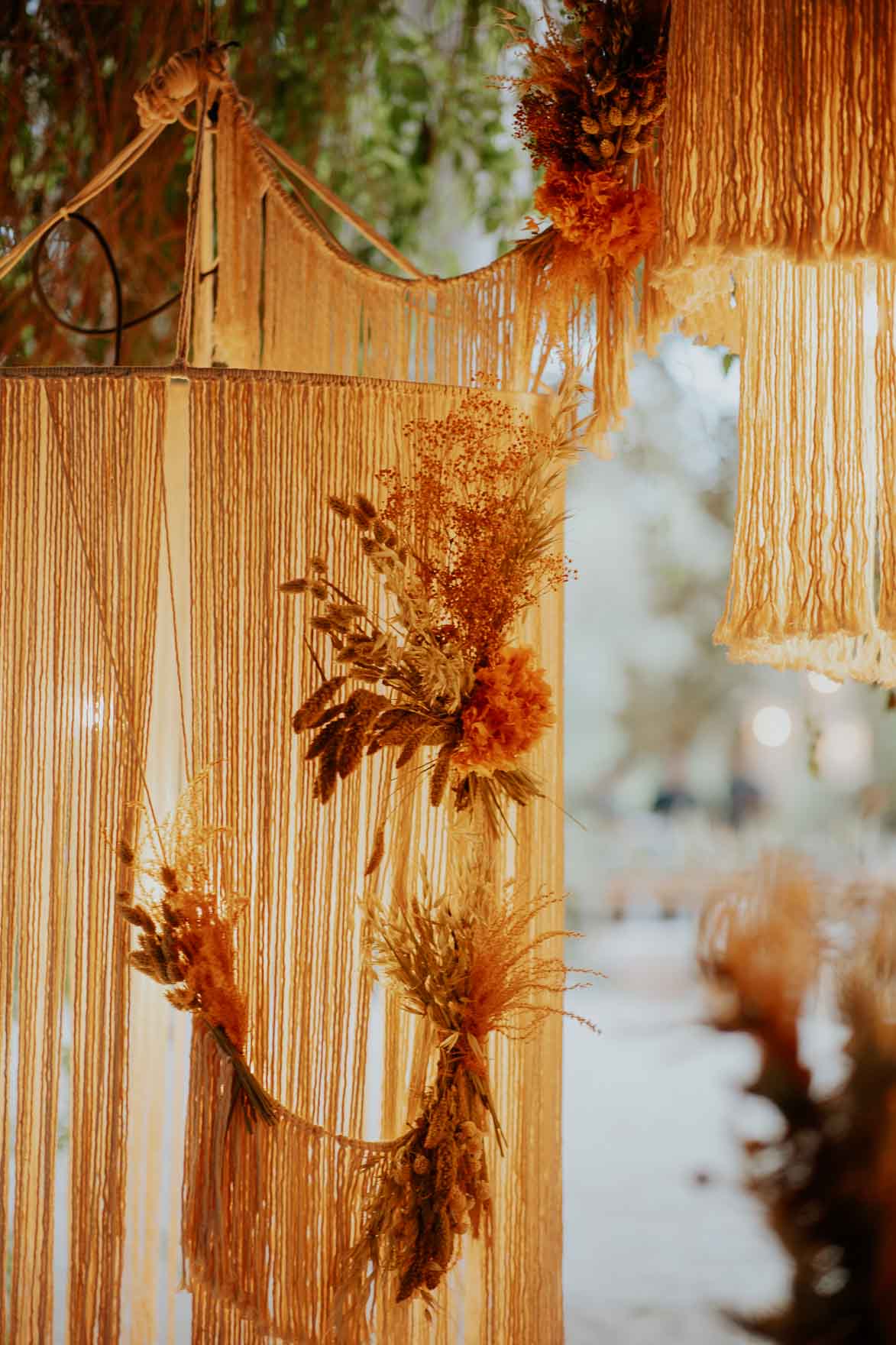 Decoracion con Macrame Boda en Jardines de Abril