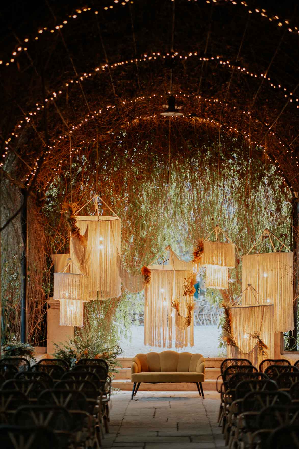 Decoracion con Macrame Boda en Jardines de Abril