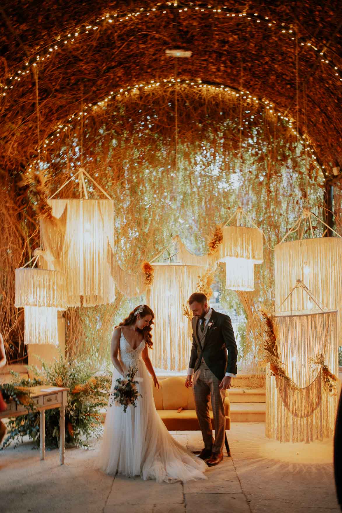 Decoracion con Macrame Boda en Jardines de Abril