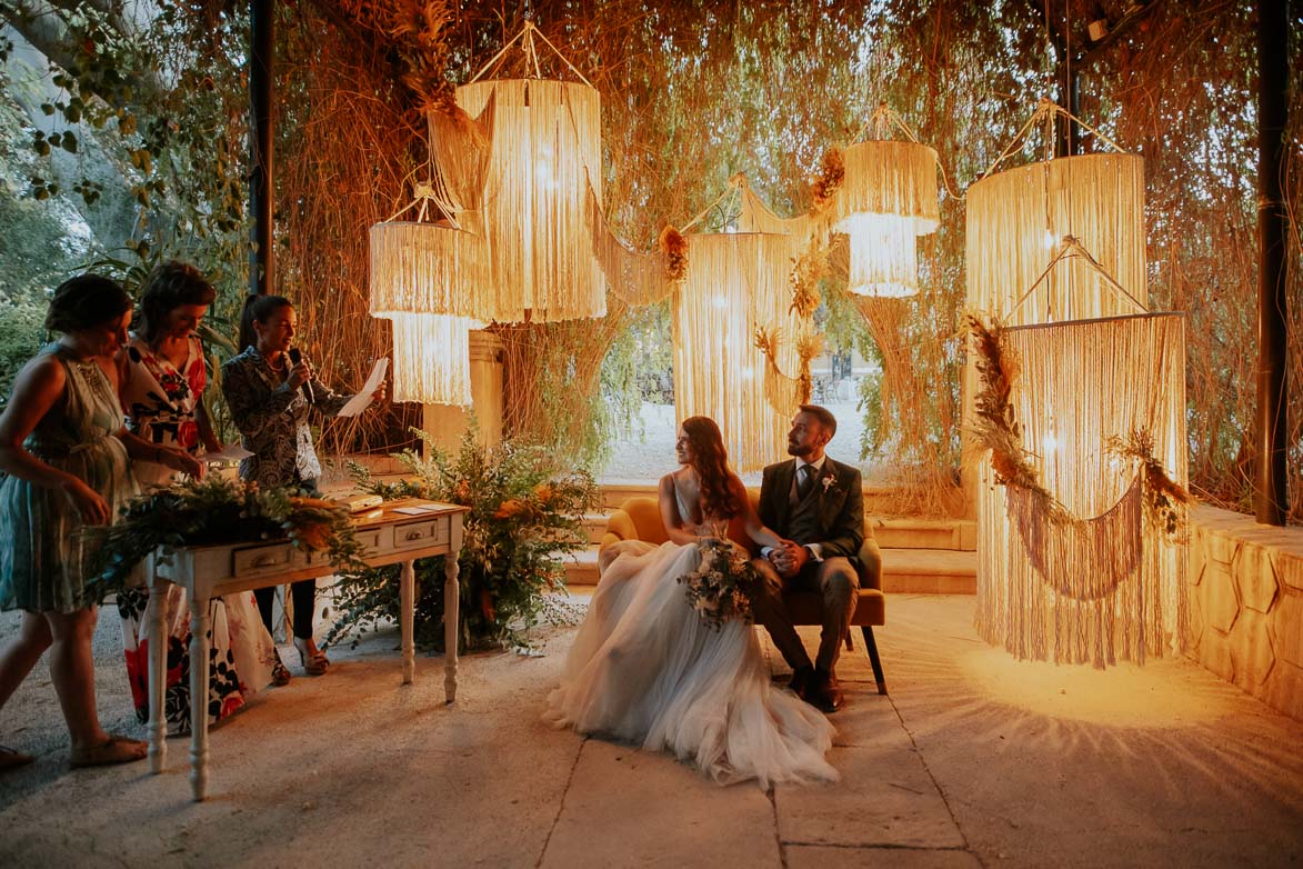 Decoracion con Macrame Boda en Jardines de Abril