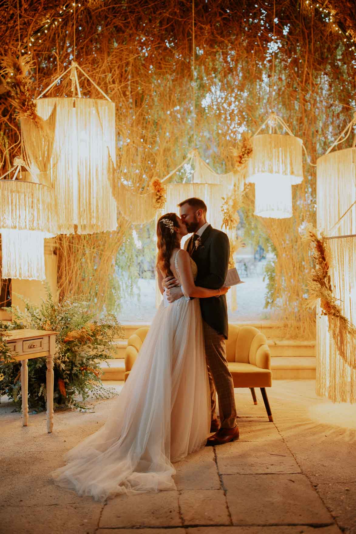 Decoracion con Macrame Boda en Jardines de Abril