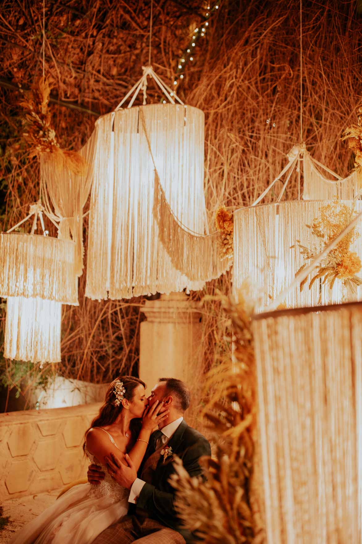 Decoracion con Macrame Boda en Jardines de Abril