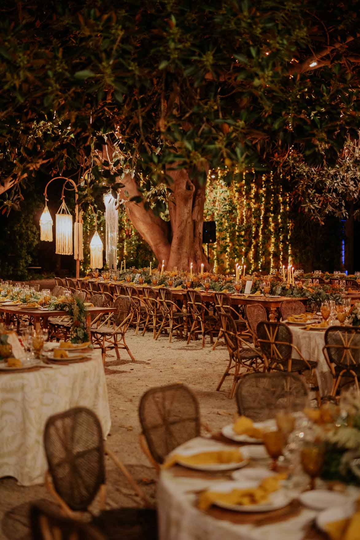 Decoracion con Macrame Boda en Jardines de Abril