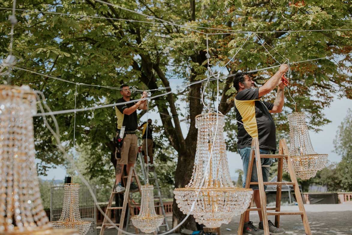 LAMPARAS DE CRISTAL PARA BODAS EN CASTELL DE SANT MARÇAL