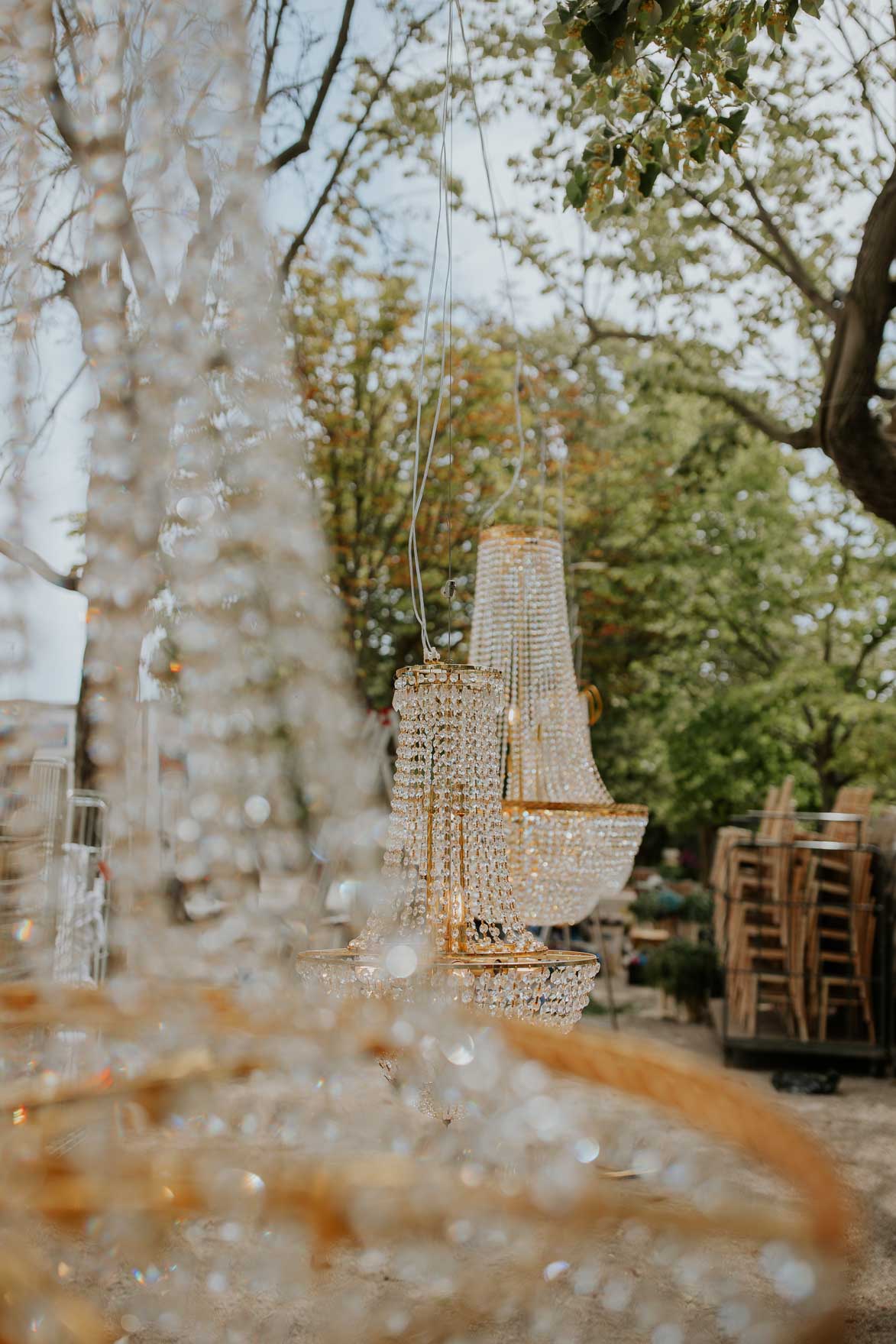 LAMPARAS DE CRISTAL PARA BODAS EN CASTELL DE SANT MARÇAL