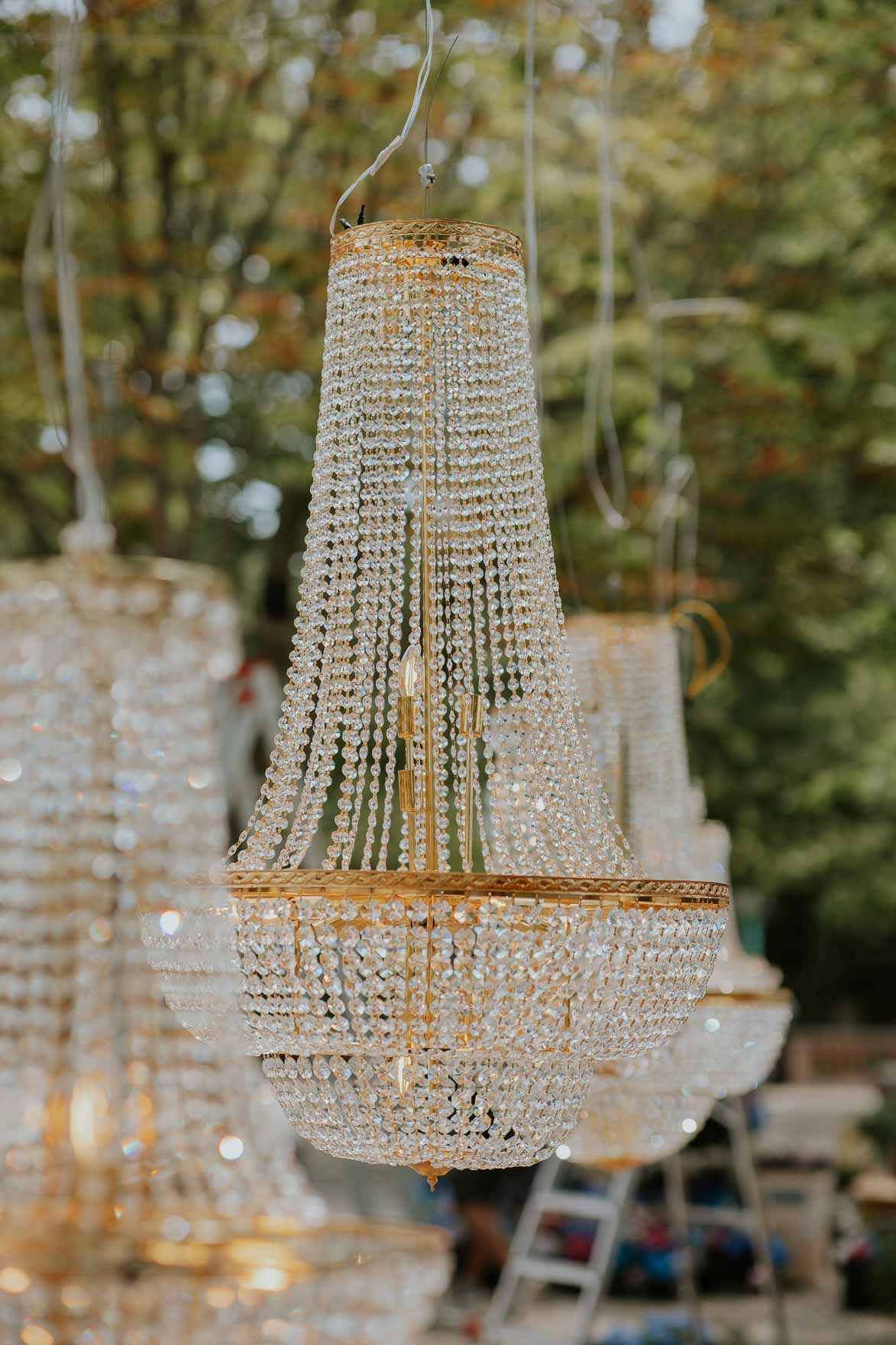 LAMPARAS DE CRISTAL PARA BODAS EN CASTELL DE SANT MARÇAL