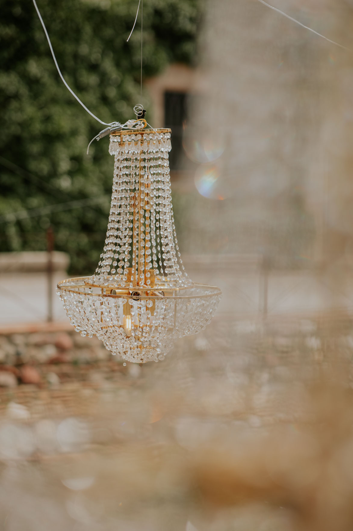 LAMPARAS DE CRISTAL PARA BODAS EN CASTELL DE SANT MARÇAL