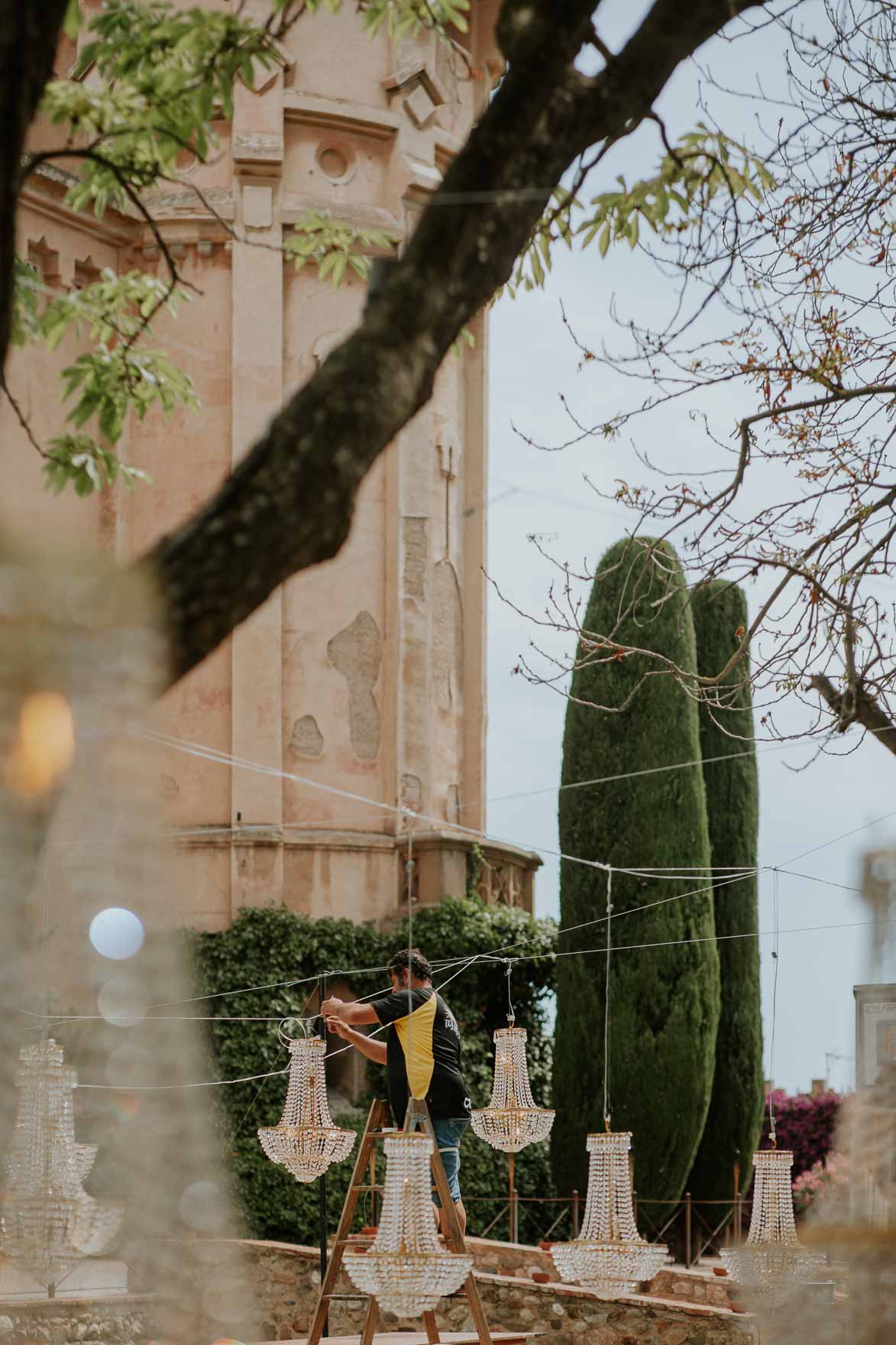 LAMPARAS DE CRISTAL PARA BODAS EN CASTELL DE SANT MARÇAL