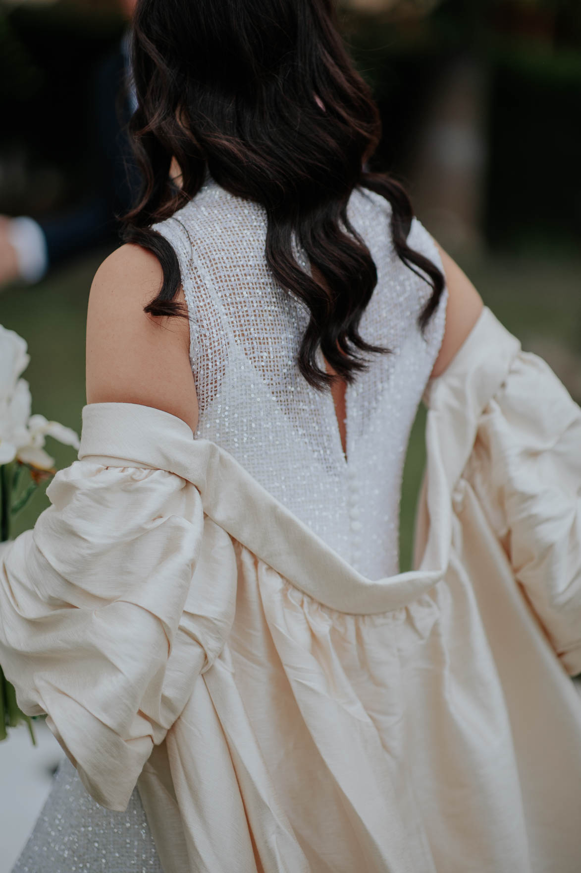 Vestido de Novia Lorena Formoso con Capa