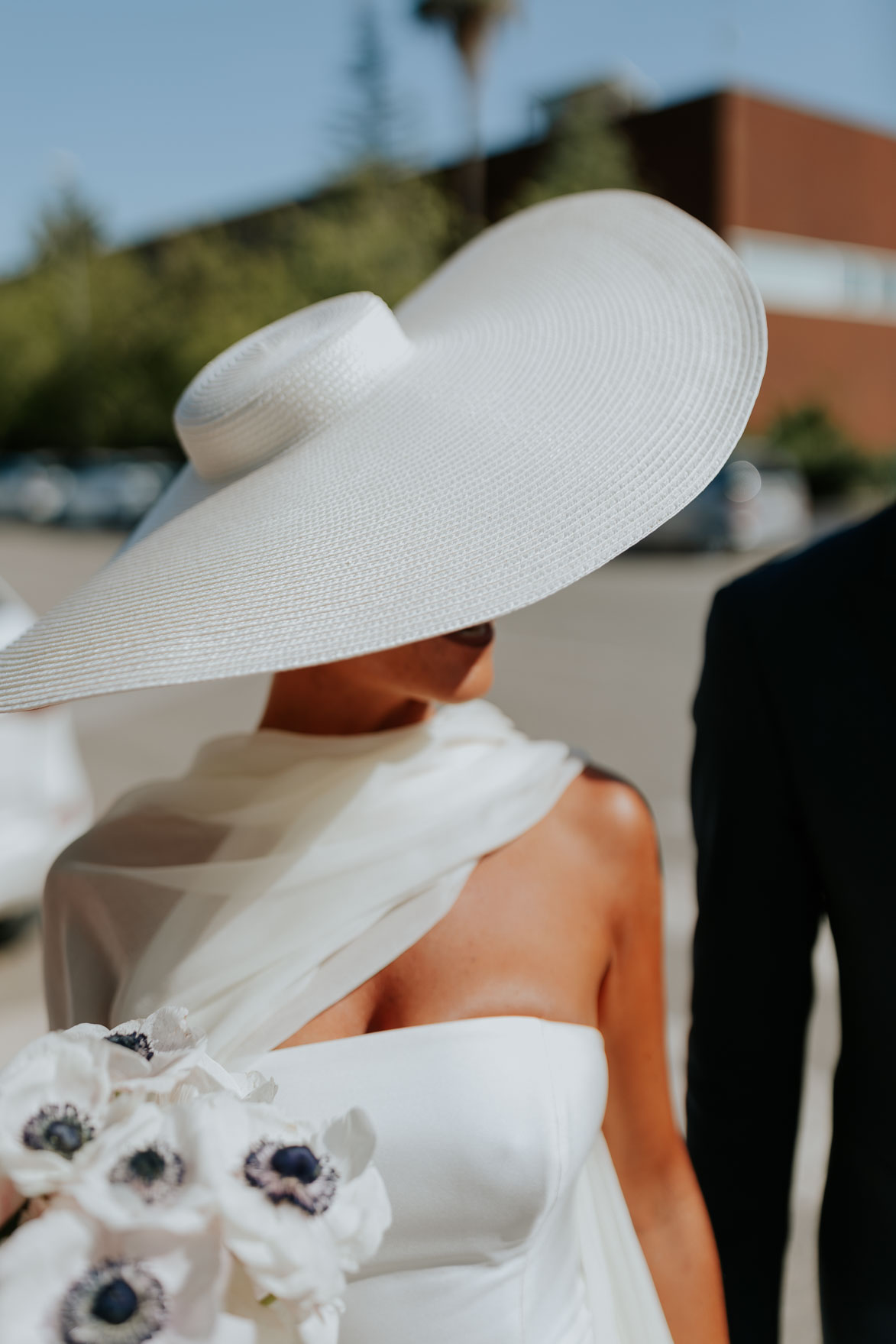 Novias con pamela inspiracion de looks para Bodas