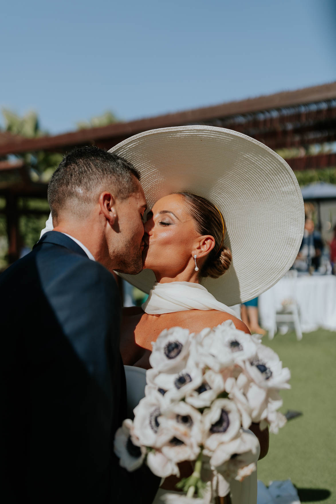 Novias con pamela inspiracion de looks para Bodas